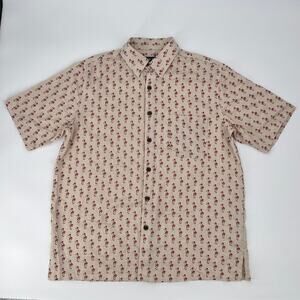 BOCA Classics Washable Silk Shirt Mens Large Vintage Button Up Short Sleeve